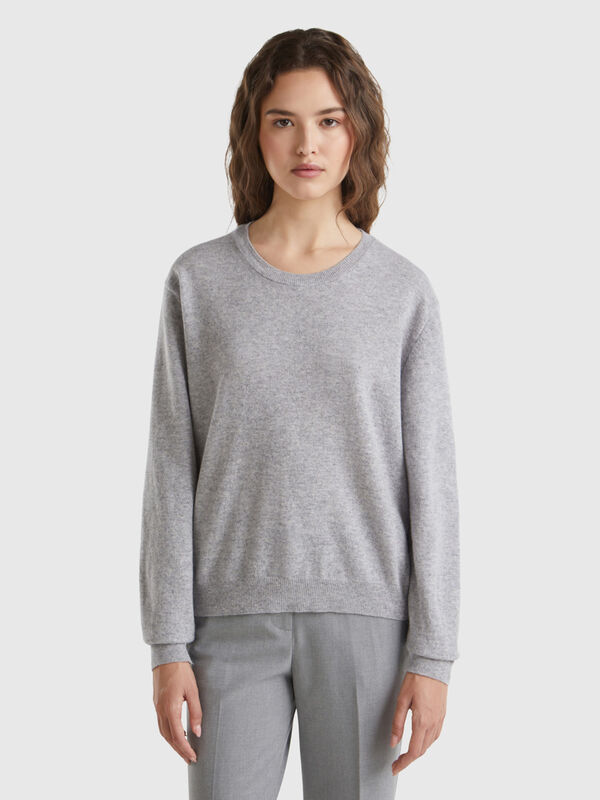 Relaxed fit pure Merino wool sweater Women