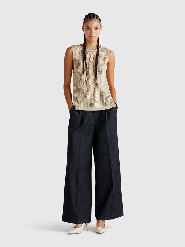 Jean avec taille élastique Femme