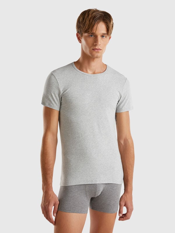 T-shirt en coton bio stretch Homme