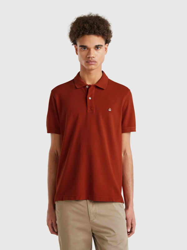Polo regular fit in Dunkelrot Herren