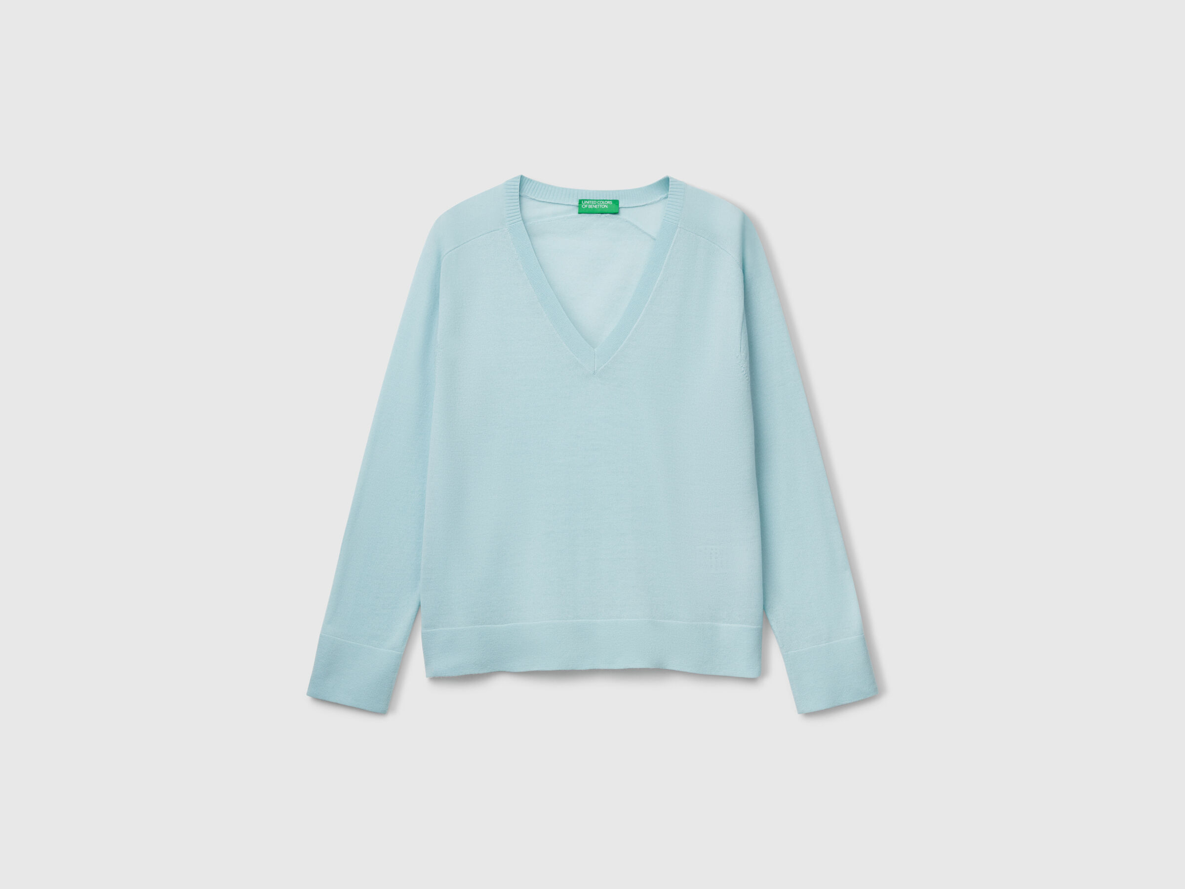 MAGLIA SCOLLO V M/L Donna image number 3
