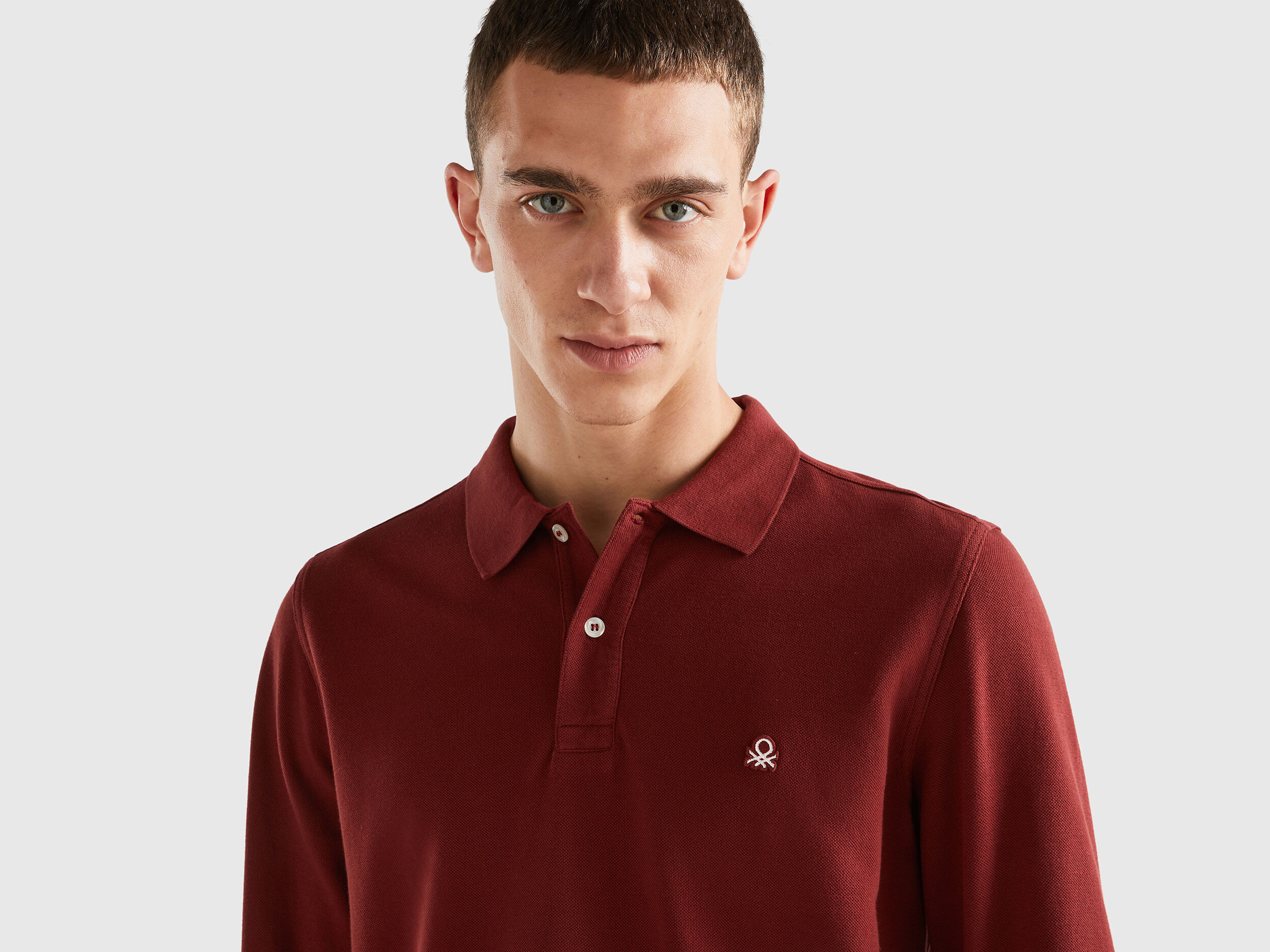 Polo benetton hotsell manica lunga