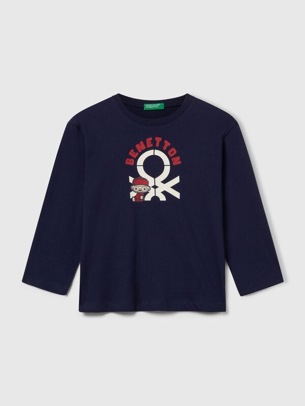 T-shirt manica lunga in cotone Bambino