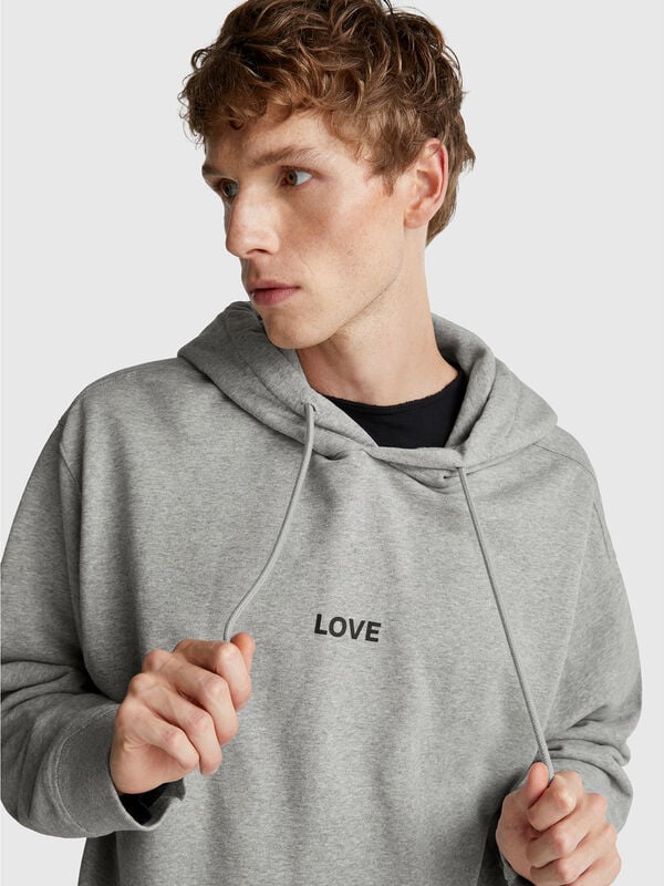 Sweat à capuche avec imprimé Homme