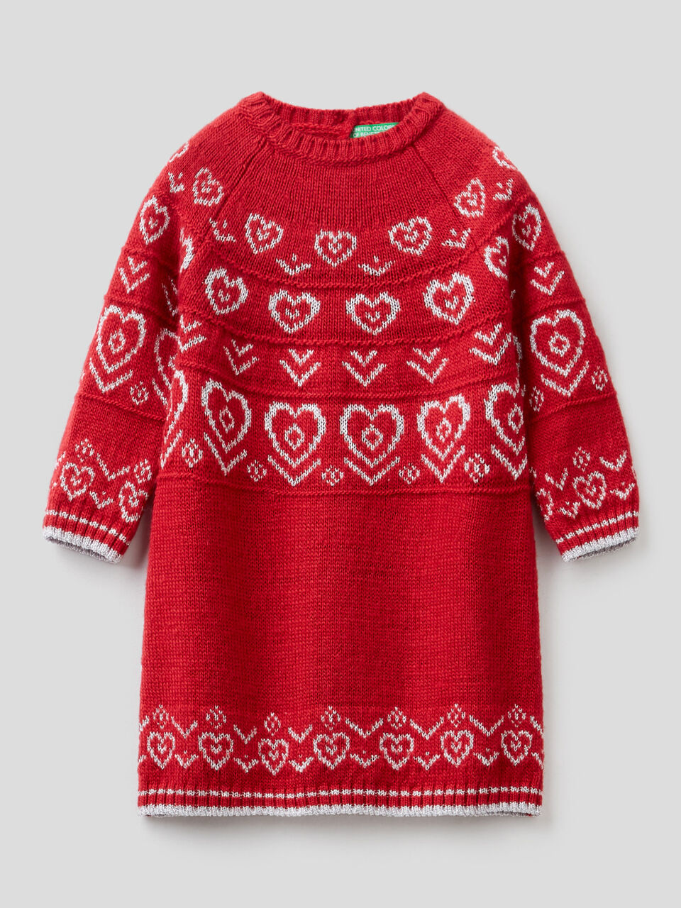Christmas style jacquard dress image number 1