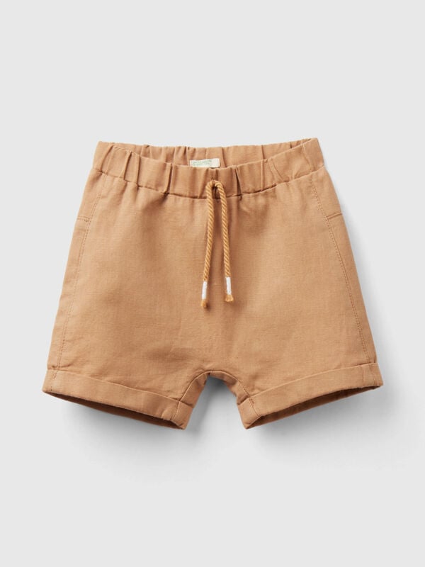 Shorts in misto lino Baby