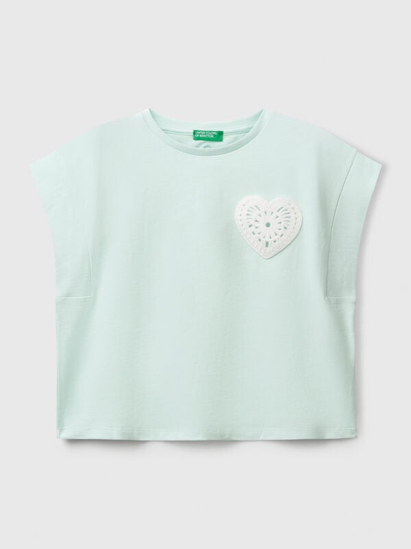 T-shirt avec patch macramé Filles