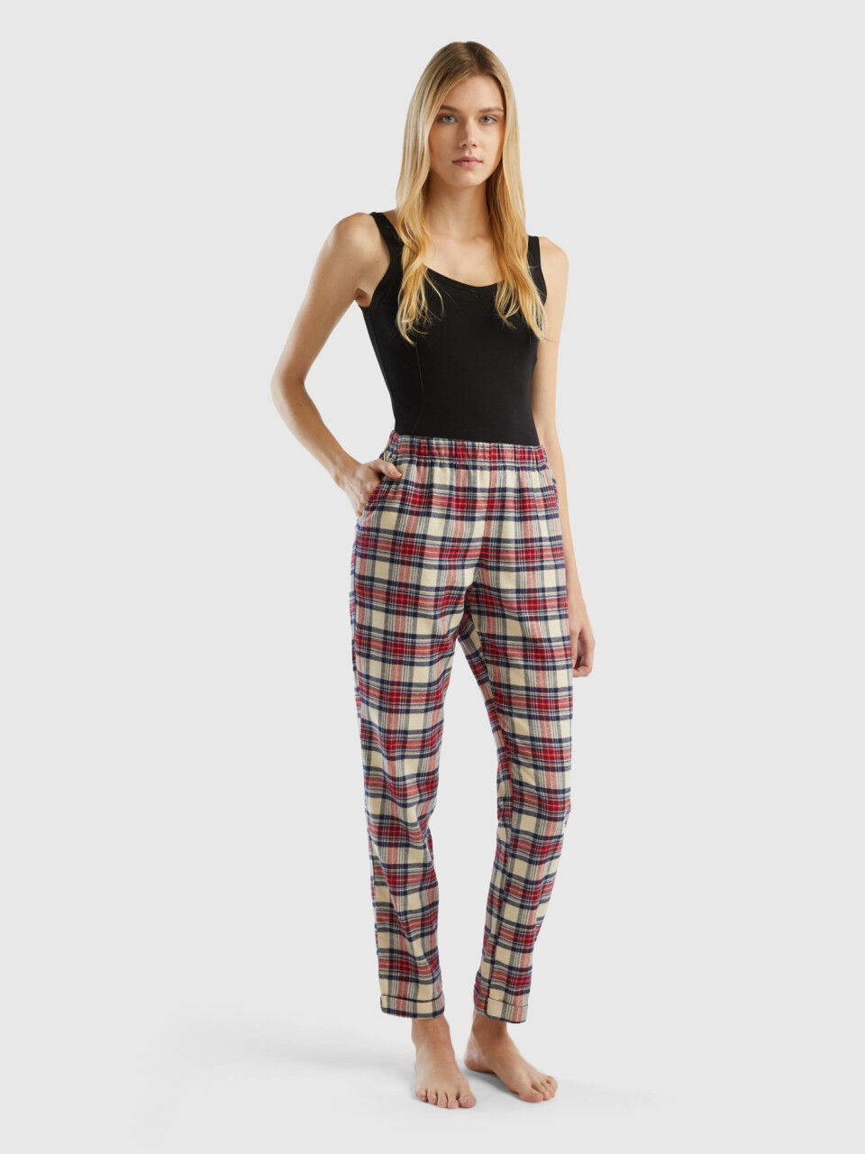 Sky Blue Check Poly Cotton Trouser, Formal Wear, Women at Rs 975/piece in  Gurgaon