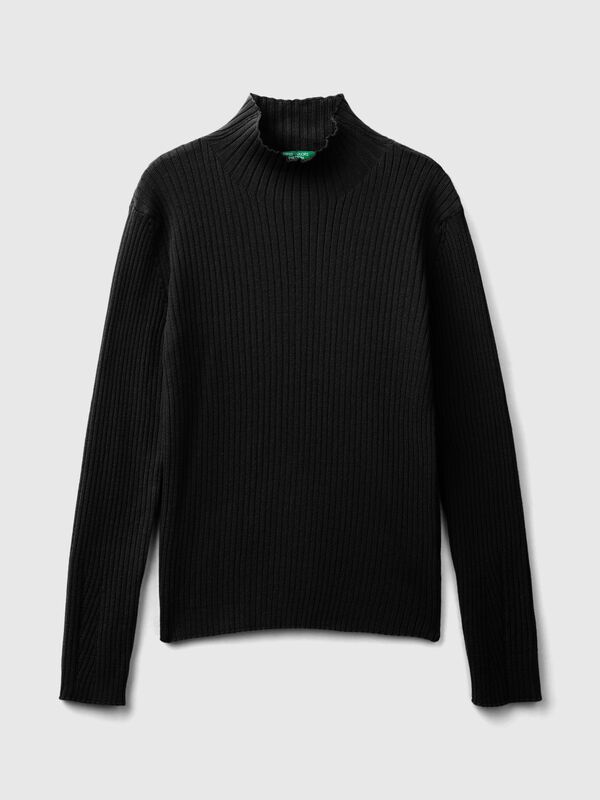 Turtleneck t-shirt in cotton blend Junior Girl