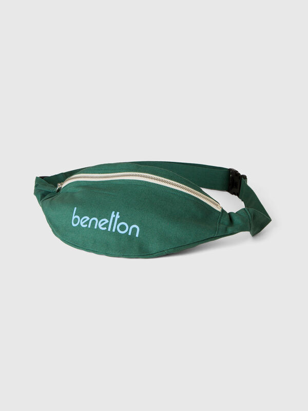 Military green pouch in pure cotton