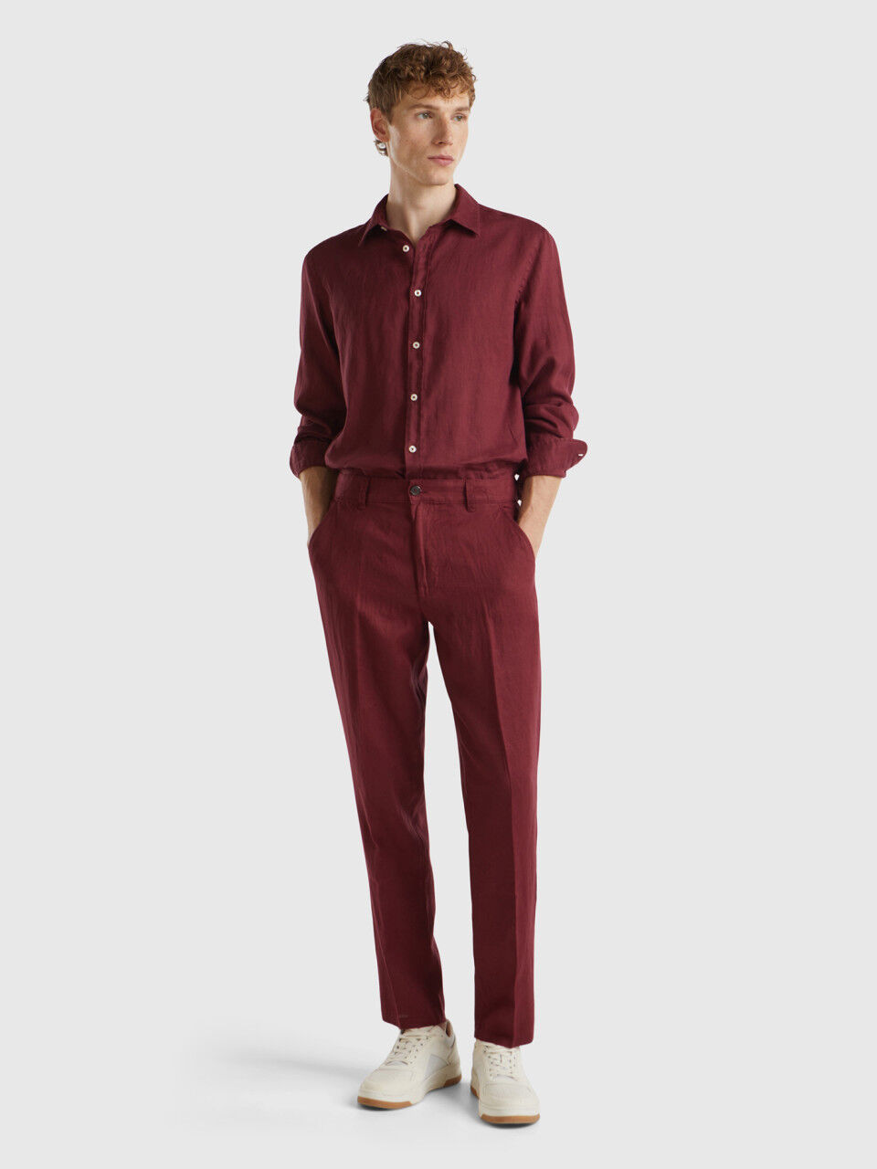 Benetton camicia lino hotsell