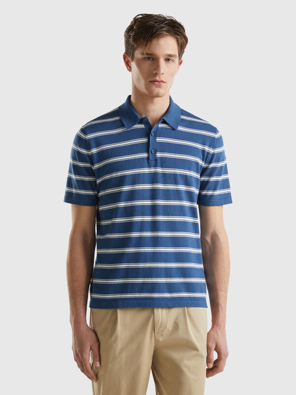 Polo en maille à rayures Homme