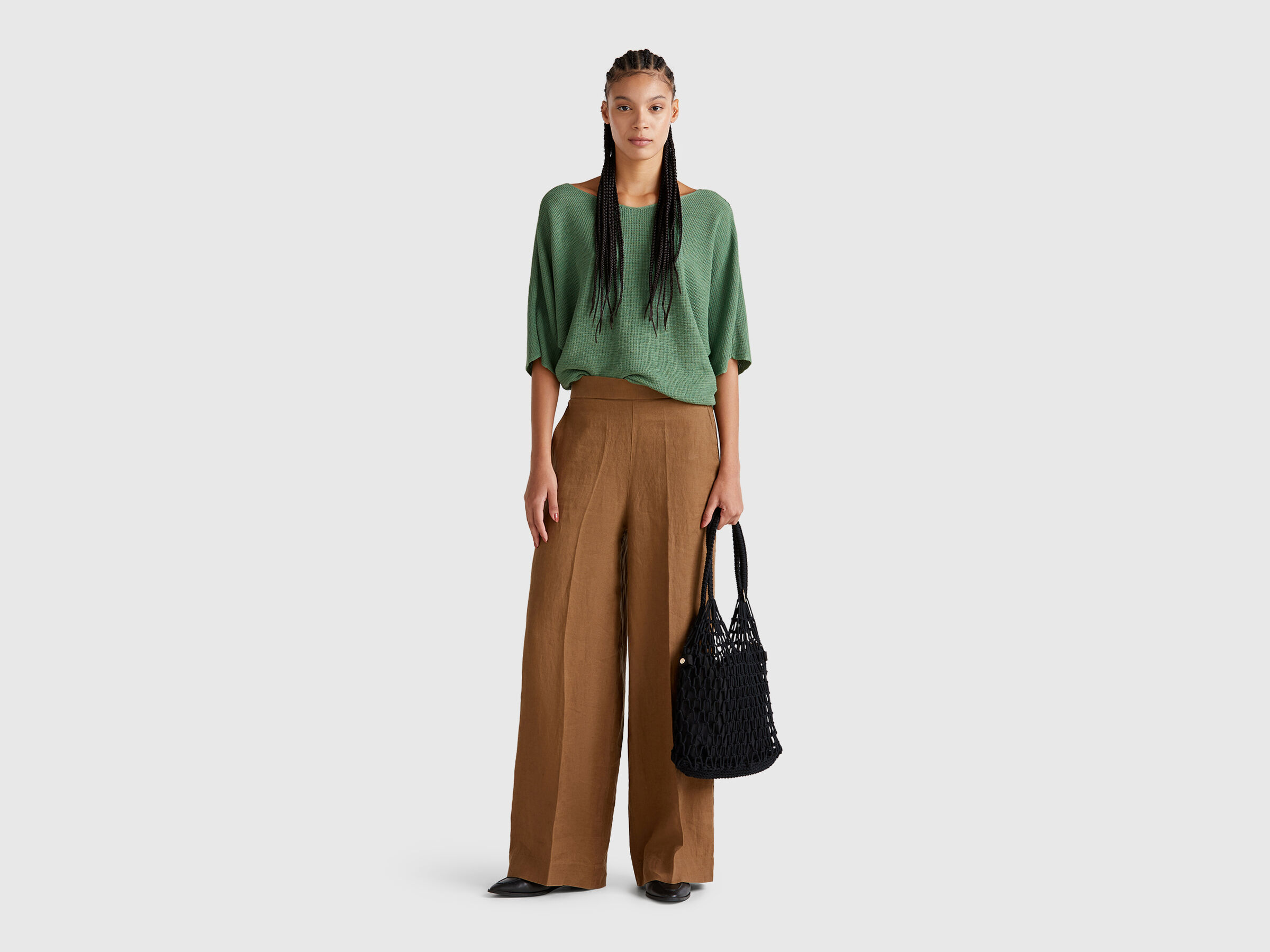 V NECK SWEATER H/S Women image number 2