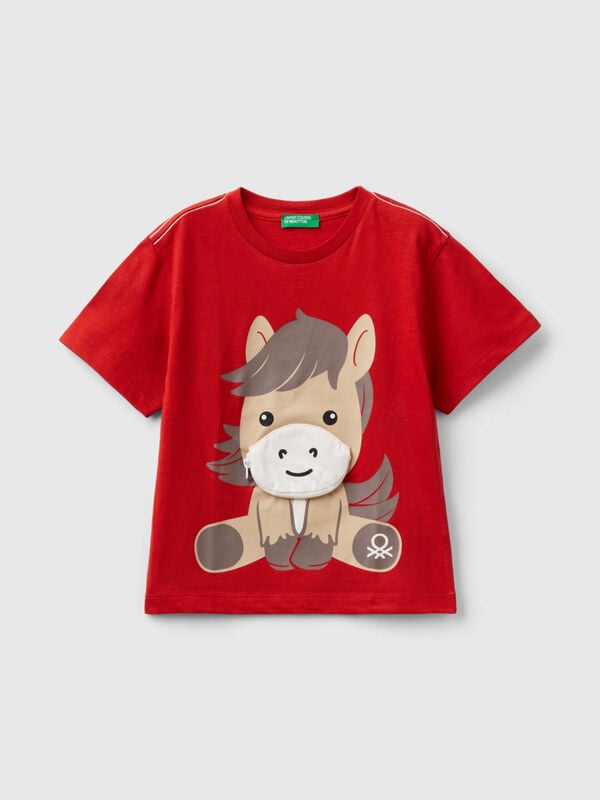 T-Shirt mit Etui-Applikation Jungen