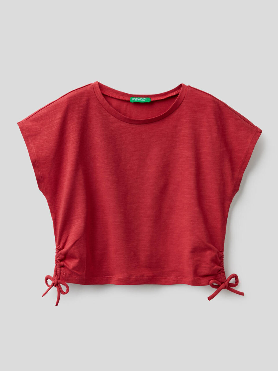 T-Shirt aus stretchiger Baumwolle mit Maschen image number 1