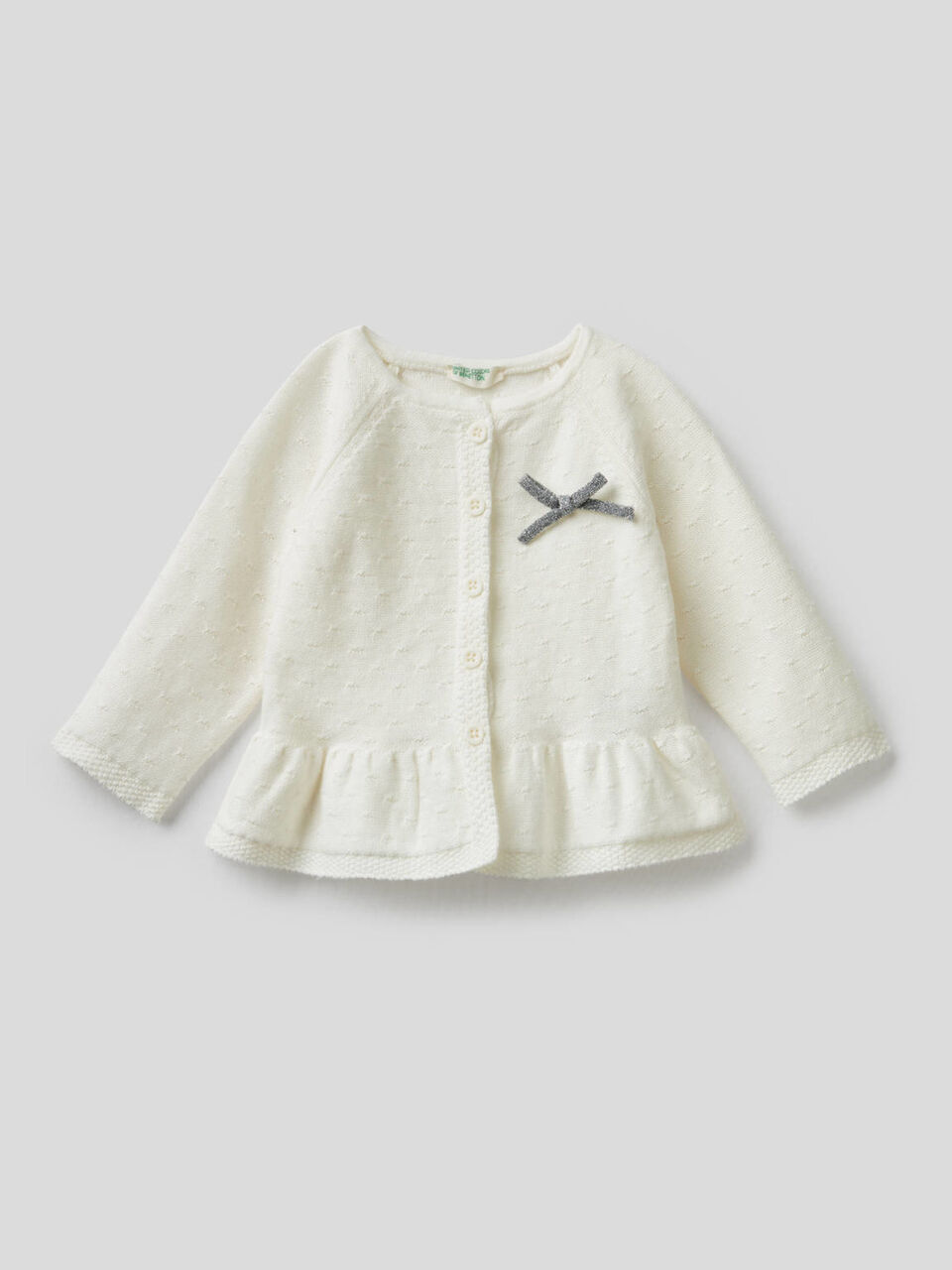 Cardigan lavorato 100% cotone image number 1