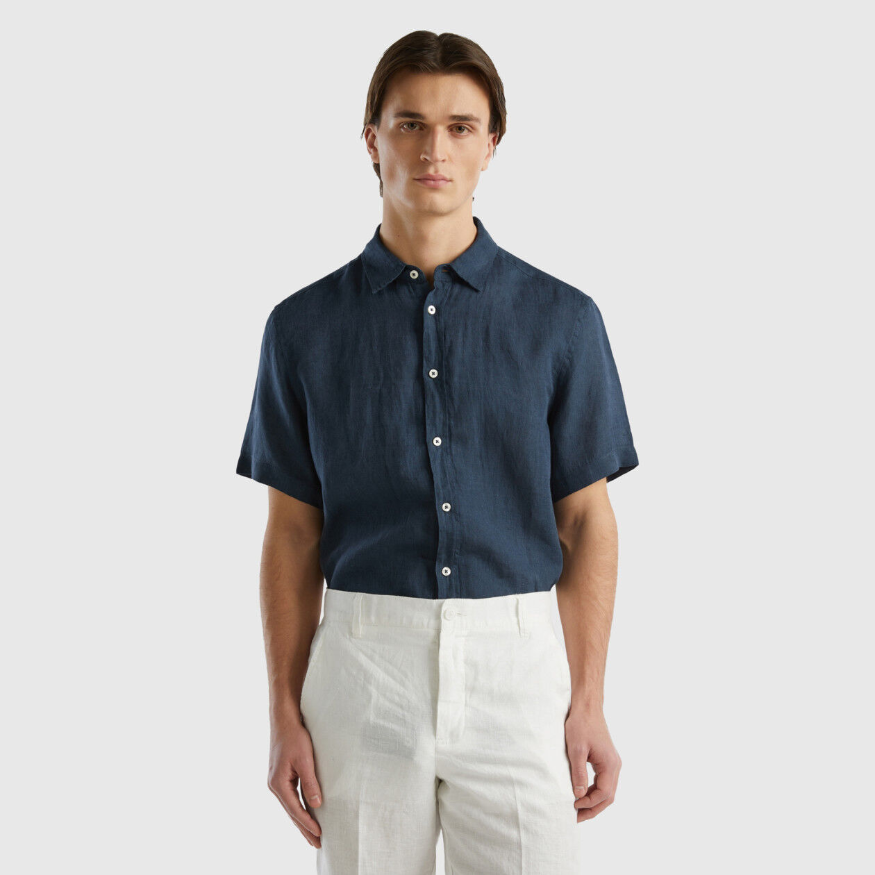 Benetton camicia hotsell lino