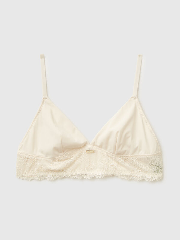 Triangle bra with lace Women