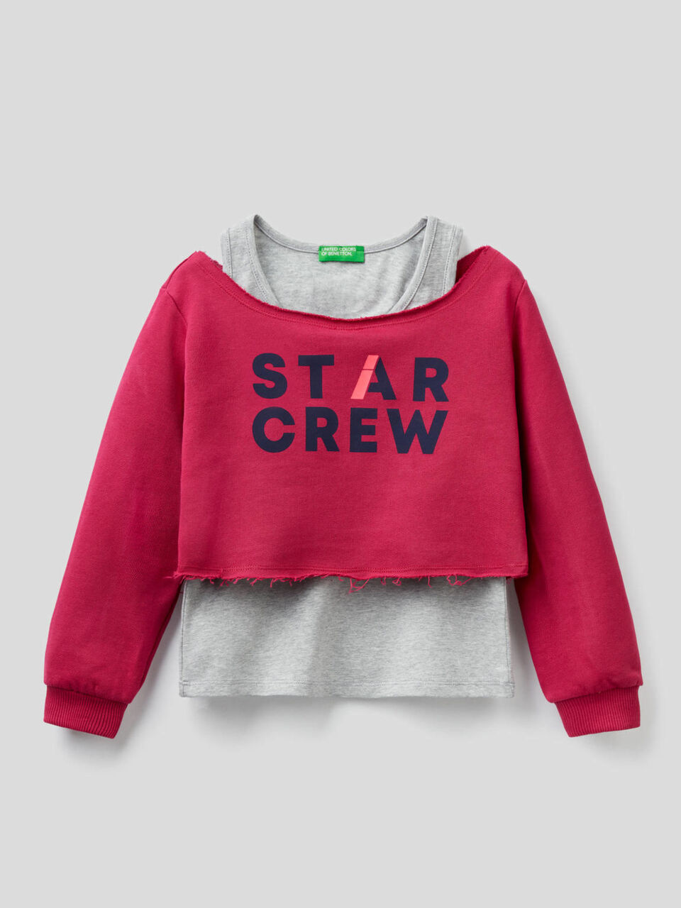 Sweatshirt in zwei Schichten mit Top image number 1