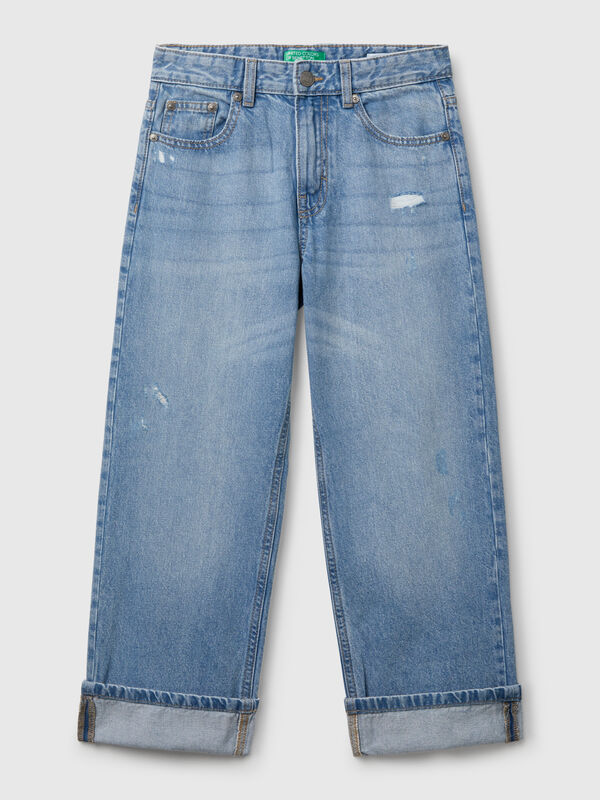 Jeans straight con rotture Bambino