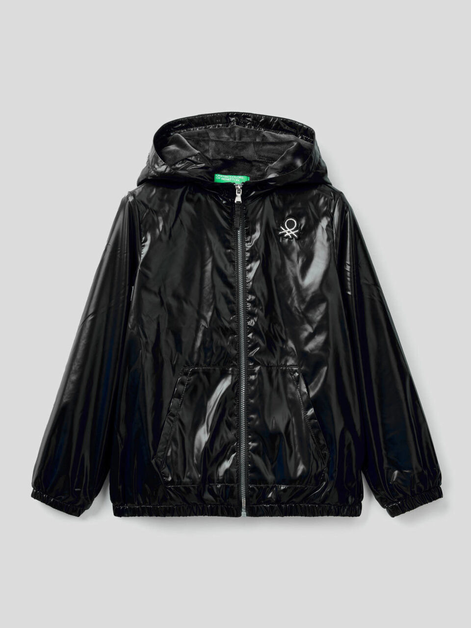Glänzende Jacke mit Kapuze image number 1