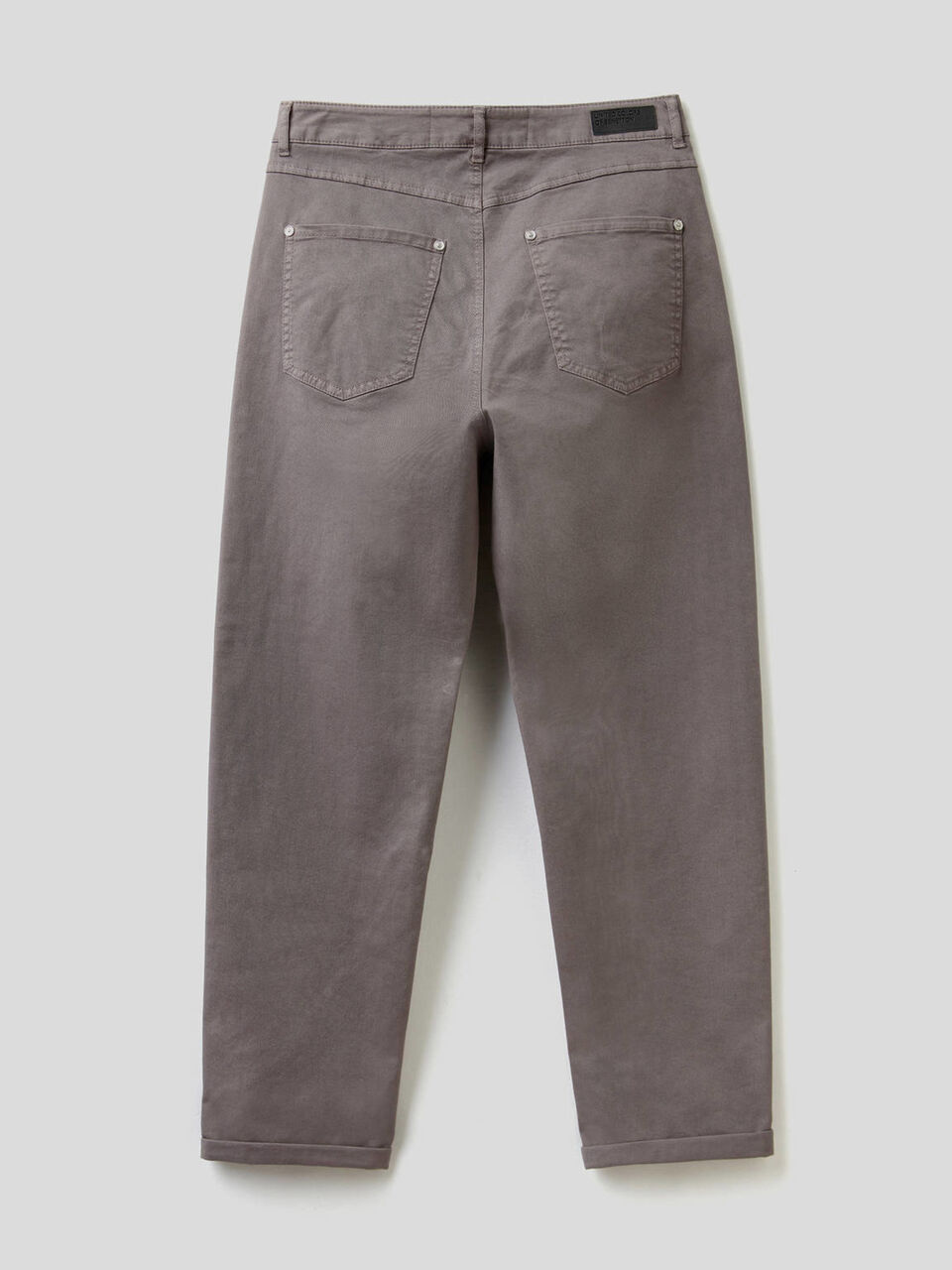 Pantaloni boyfriend in cotone stretch image number 2