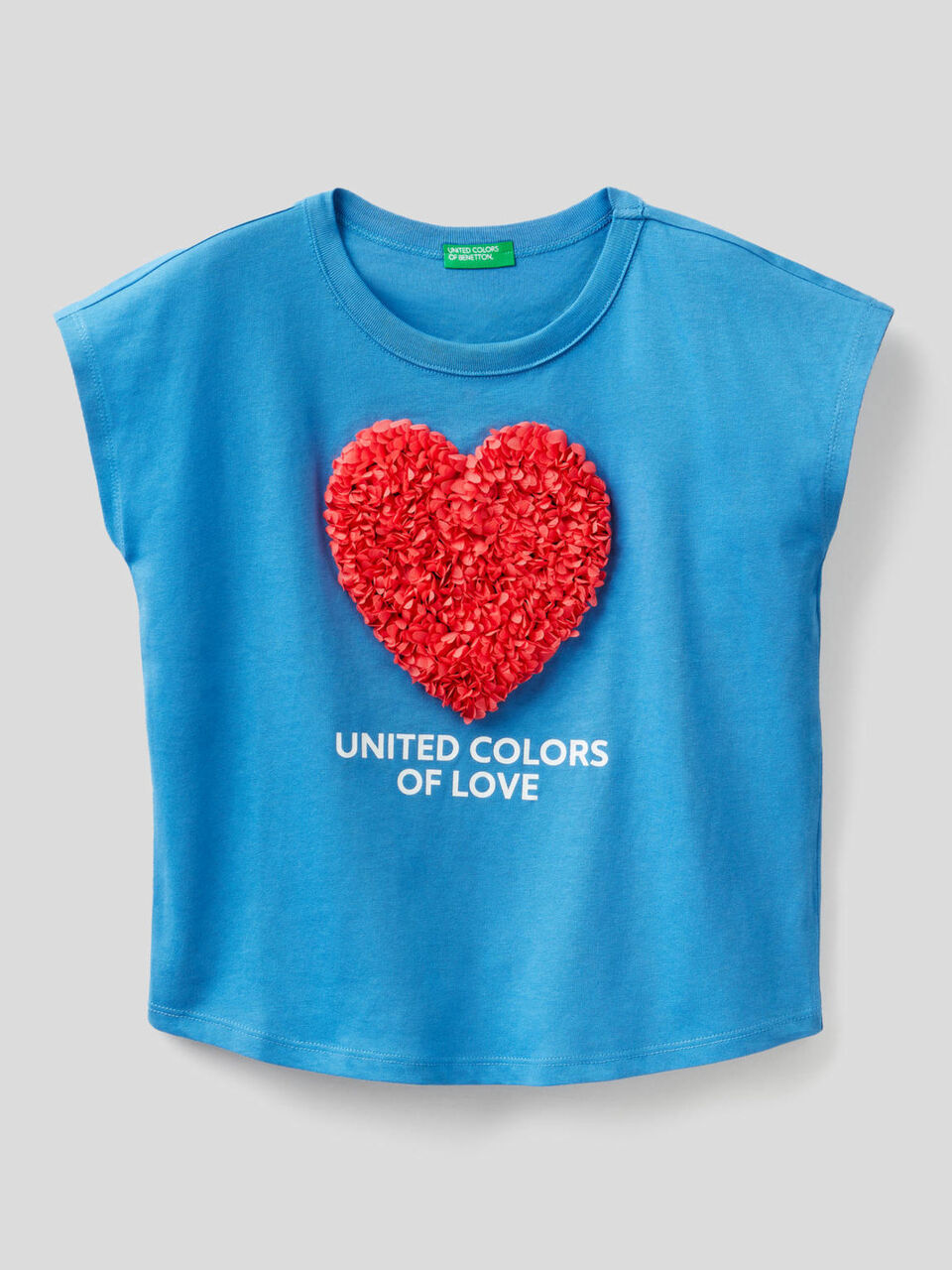 T-shirt with embroidered petals image number 1