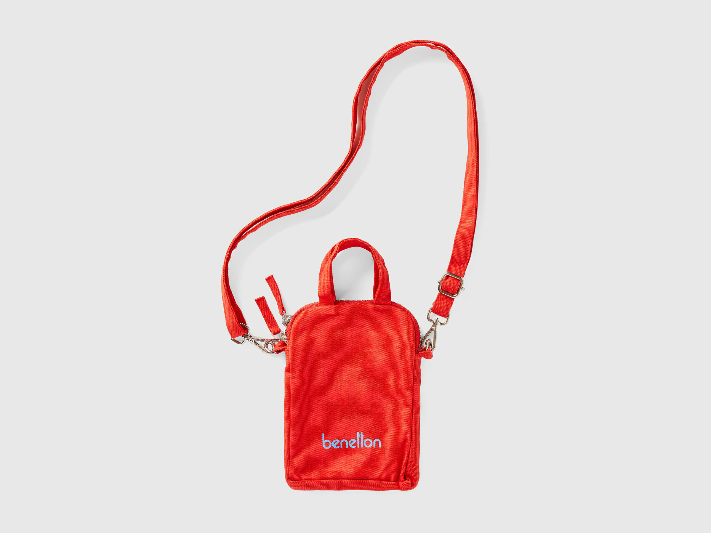 Red cell phone holder in pure cotton image number 0