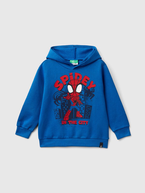 Sweat-shirt bleu à capuche ©Marvel Spiderman Garçon