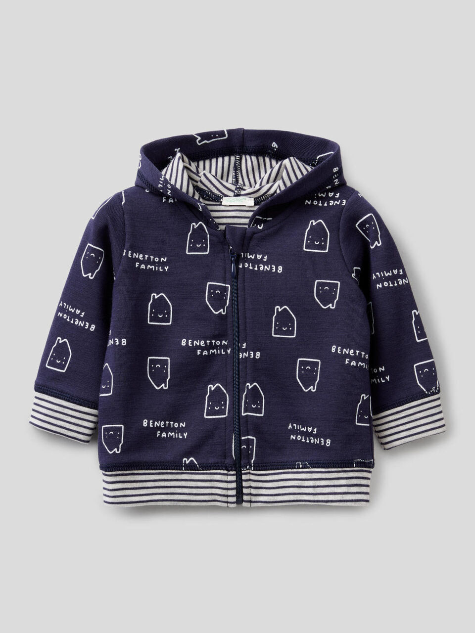 Hoodie in stretch organic cotton image number 1