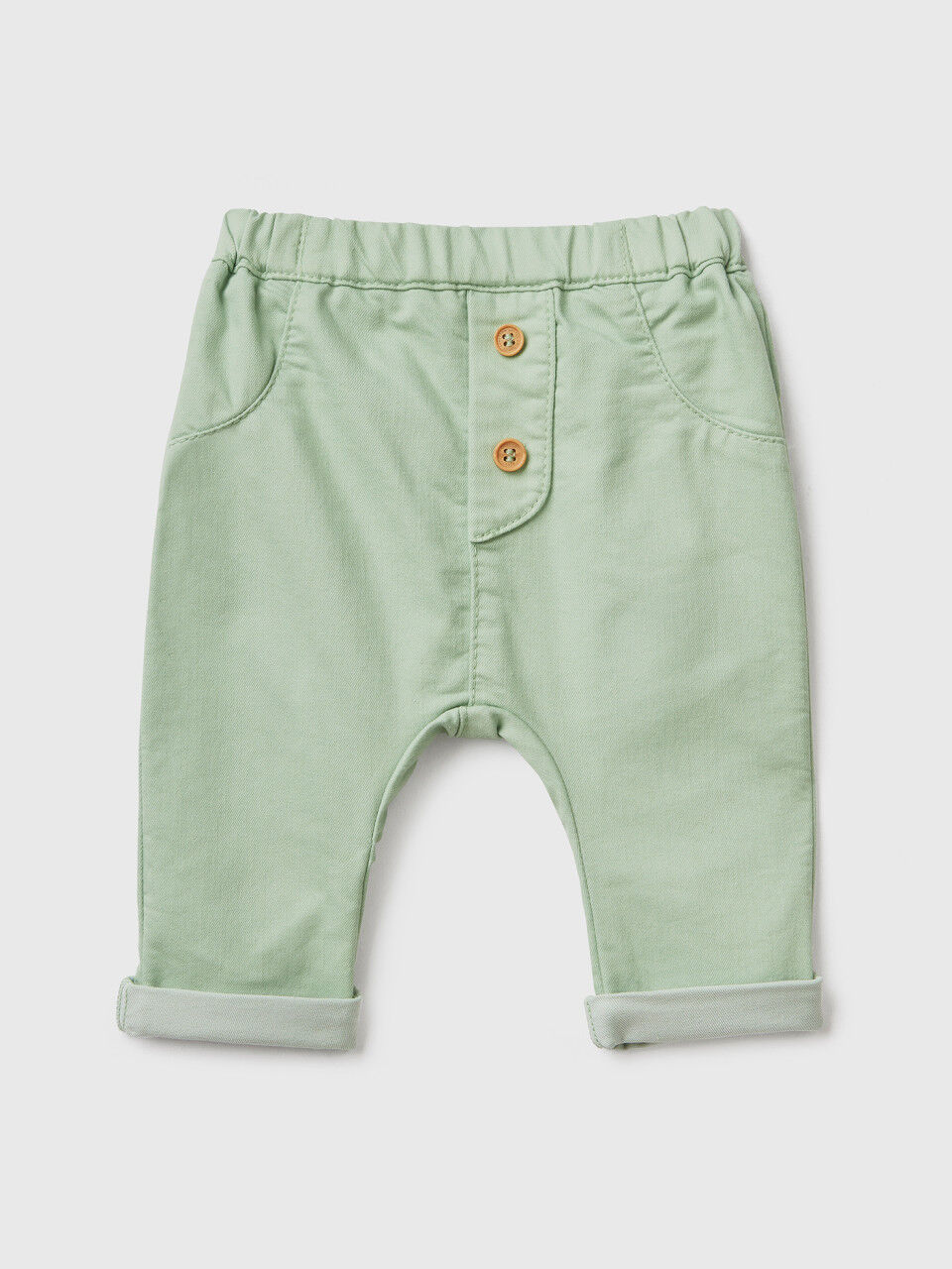 Trousers in stretch cotton blend