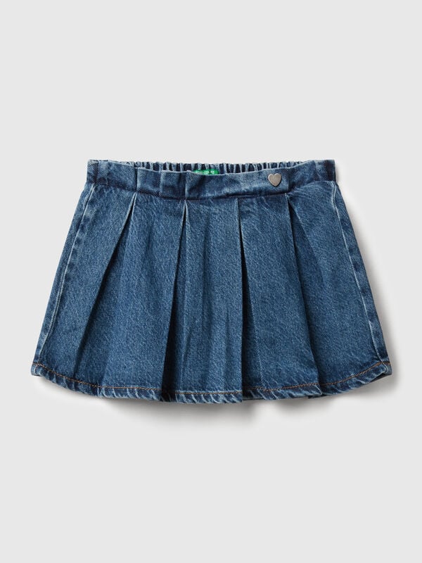 Pleated denim skirt Junior Girl