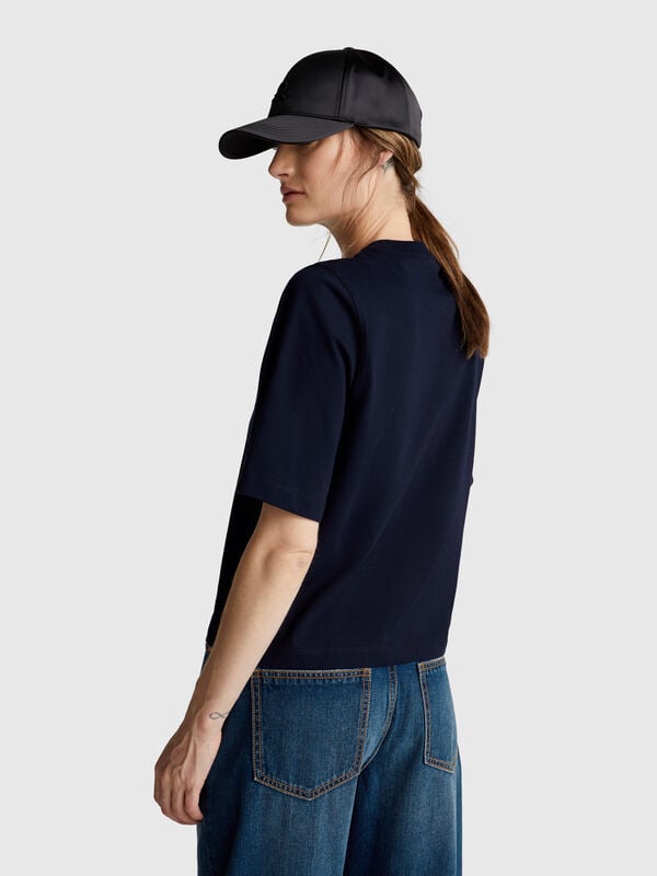 T-shirt coupe boxy 100% coton Femme