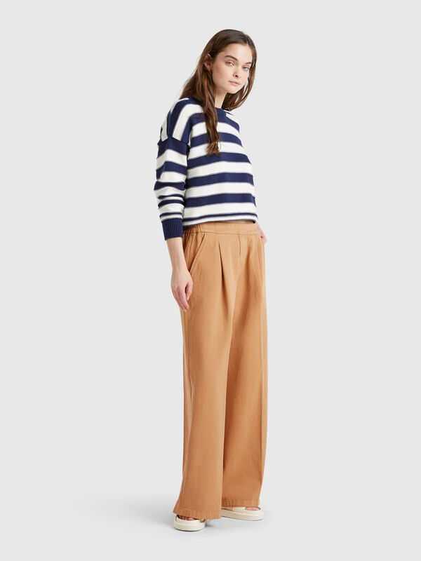 Palazzo-Hose mit hohem Bund Damen