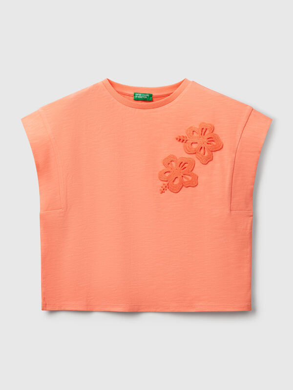 T-shirt avec patch macramé Filles
