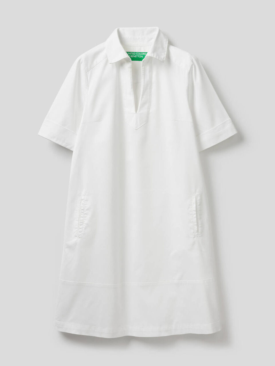 Robe évasée en coton stretch image number 1