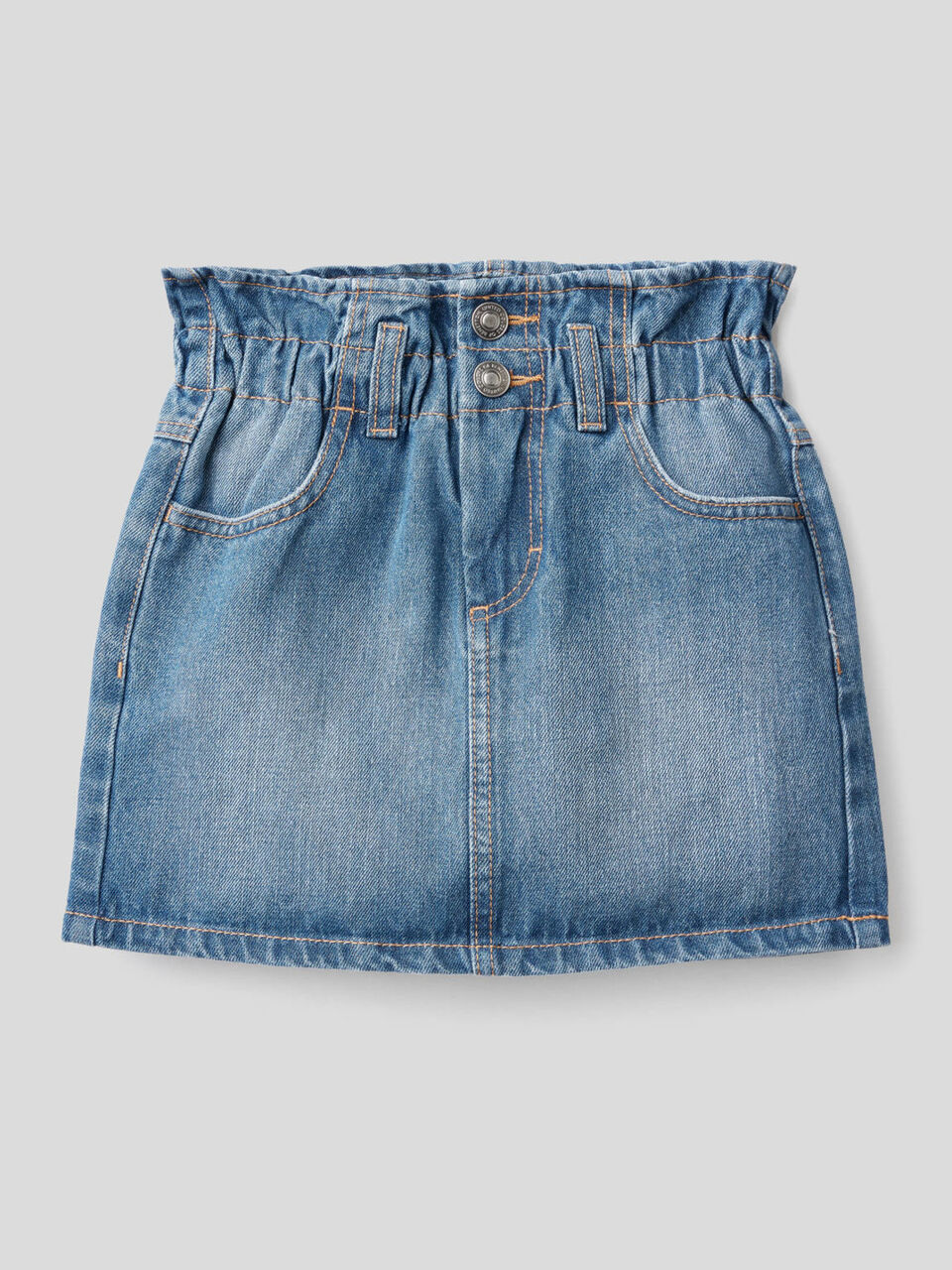 Jeansrock mit gerafftem Bund image number 1