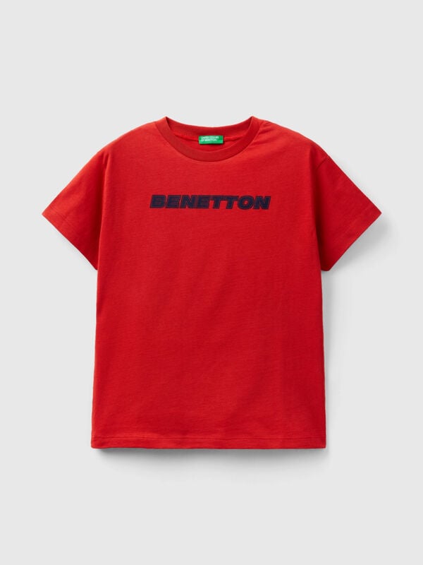 T-shirt 100% cotone con logo Bambino