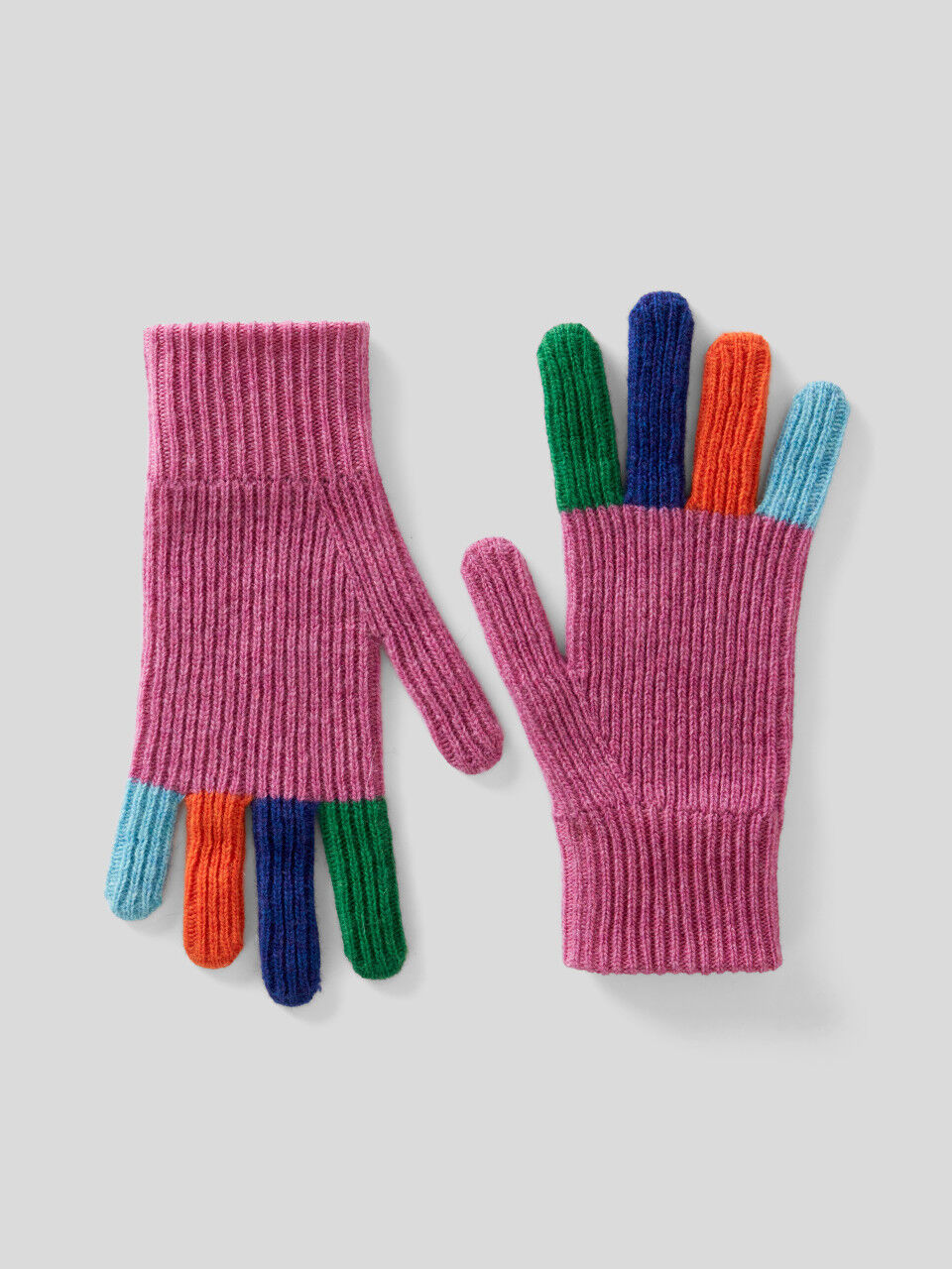 Bunte Handschuhe in reiner Merinowolle
