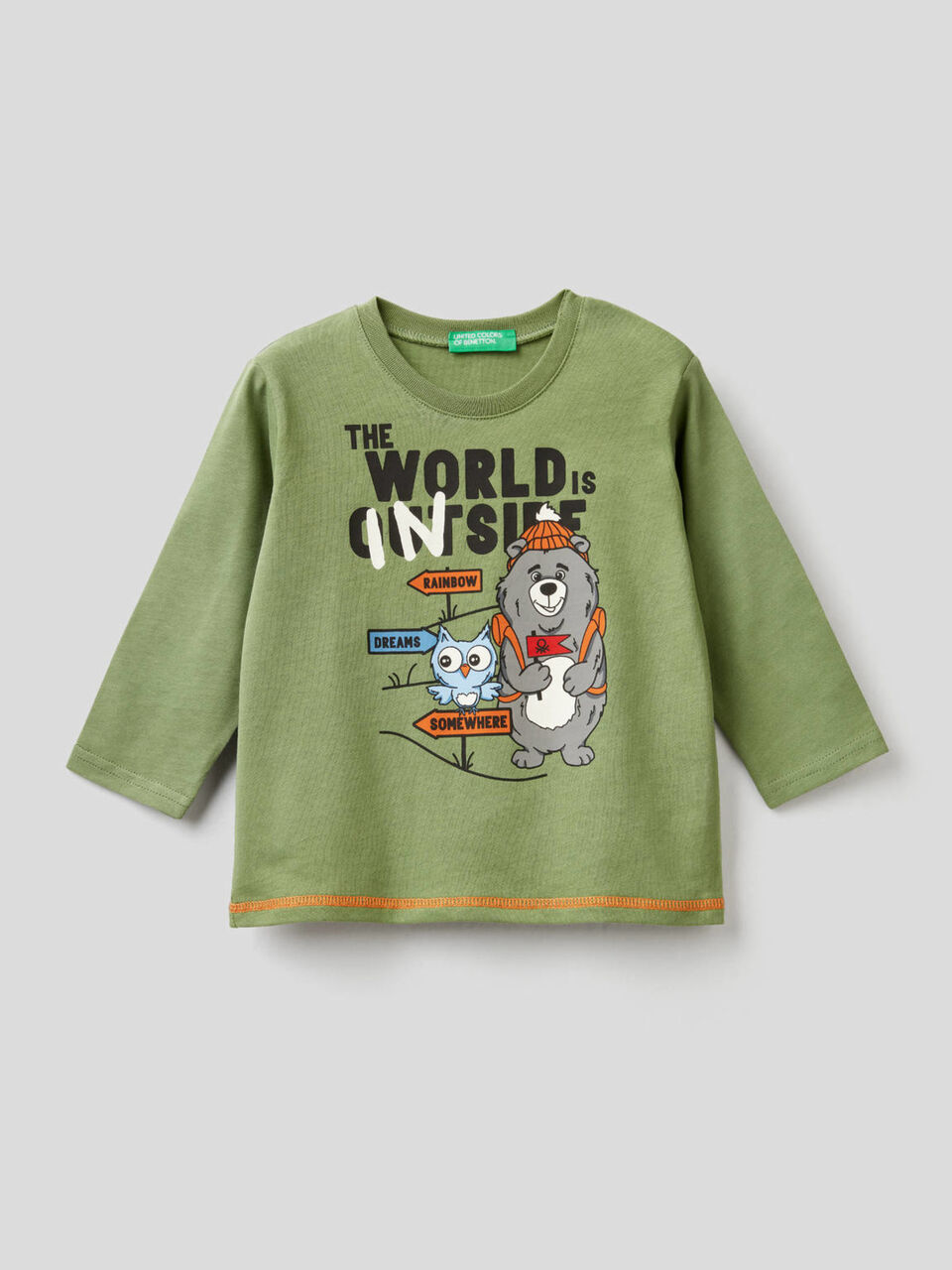 T-shirt stampata in cotone biologico image number 1