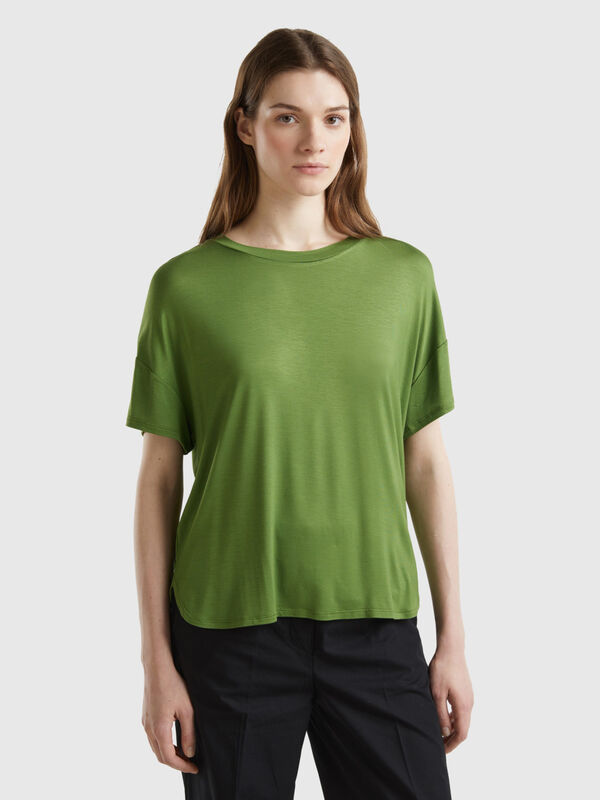 T-shirt in viscosa sostenibile stretch Donna