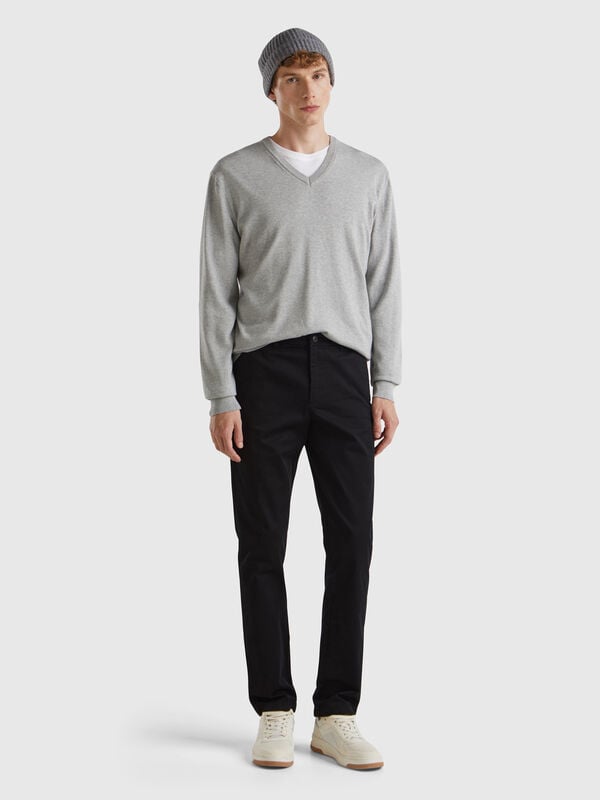 Chino slim fit in cotone stretch Uomo