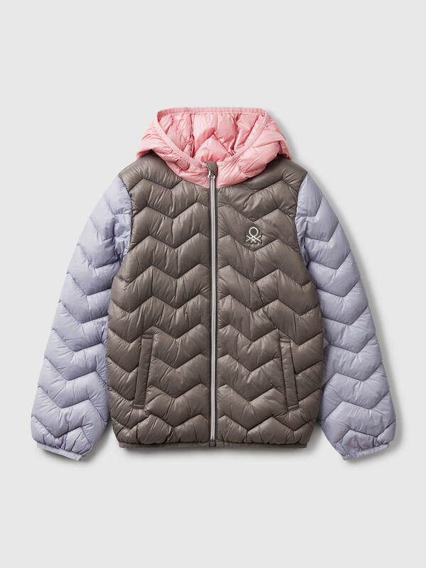 Wattierte Jacke mit Kapuze Mädchen