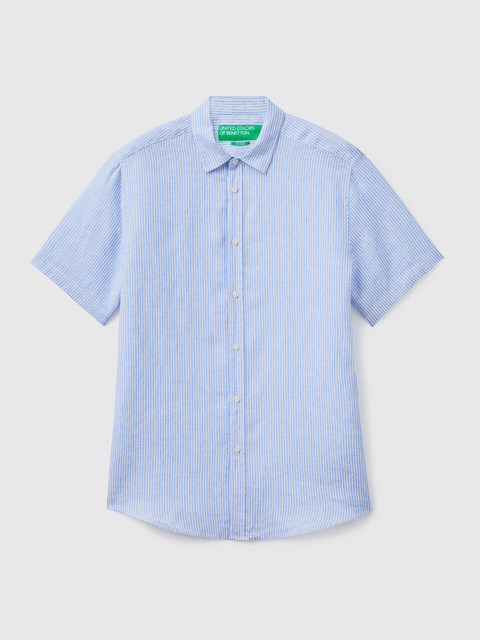 100% linen short sleeve shirt image number 1