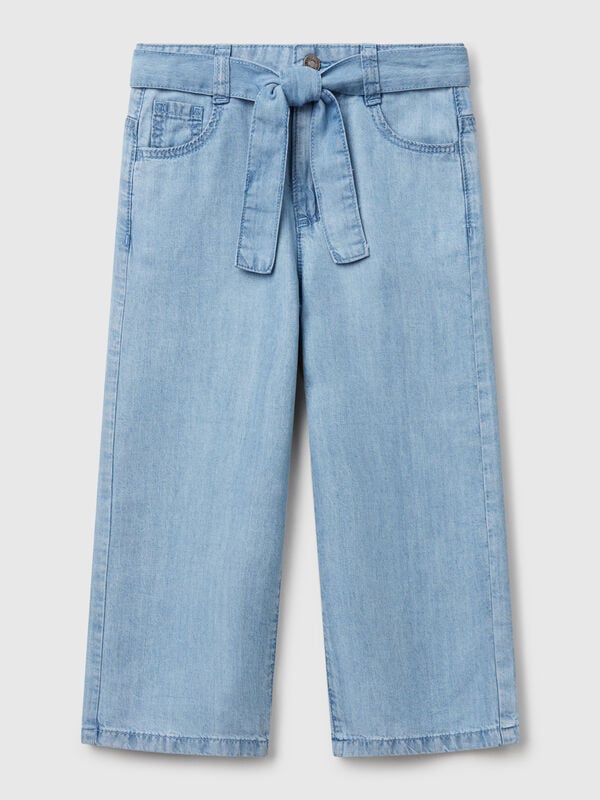 Pantaloni wide fit con cintura Bambina