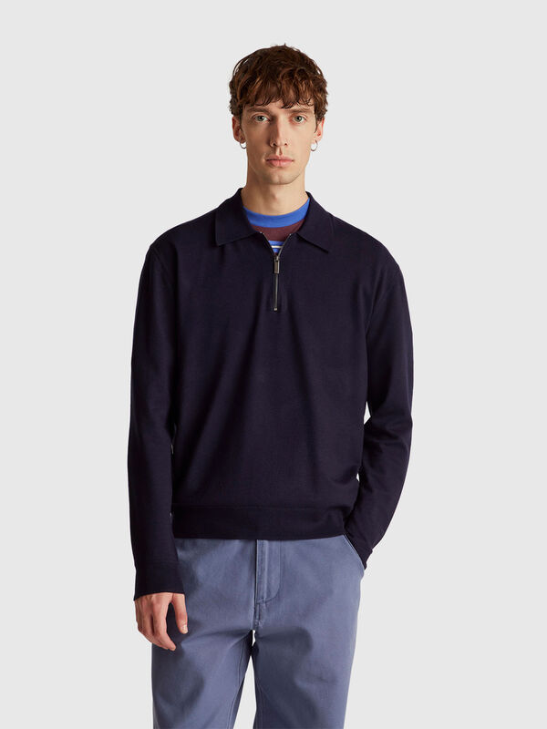 Poloshirt aus Viskose-Mix-Strick Herren