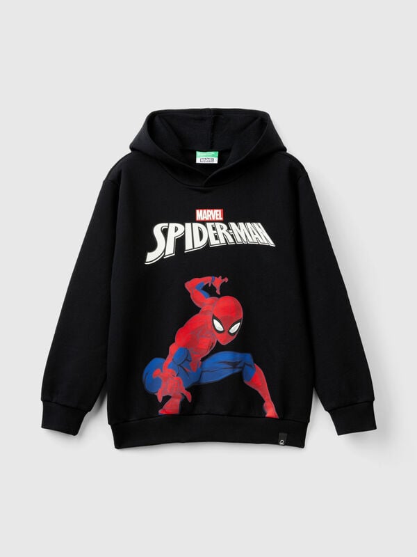 Sweat-shirt noir à capuche ©Marvel Spiderman Garçon