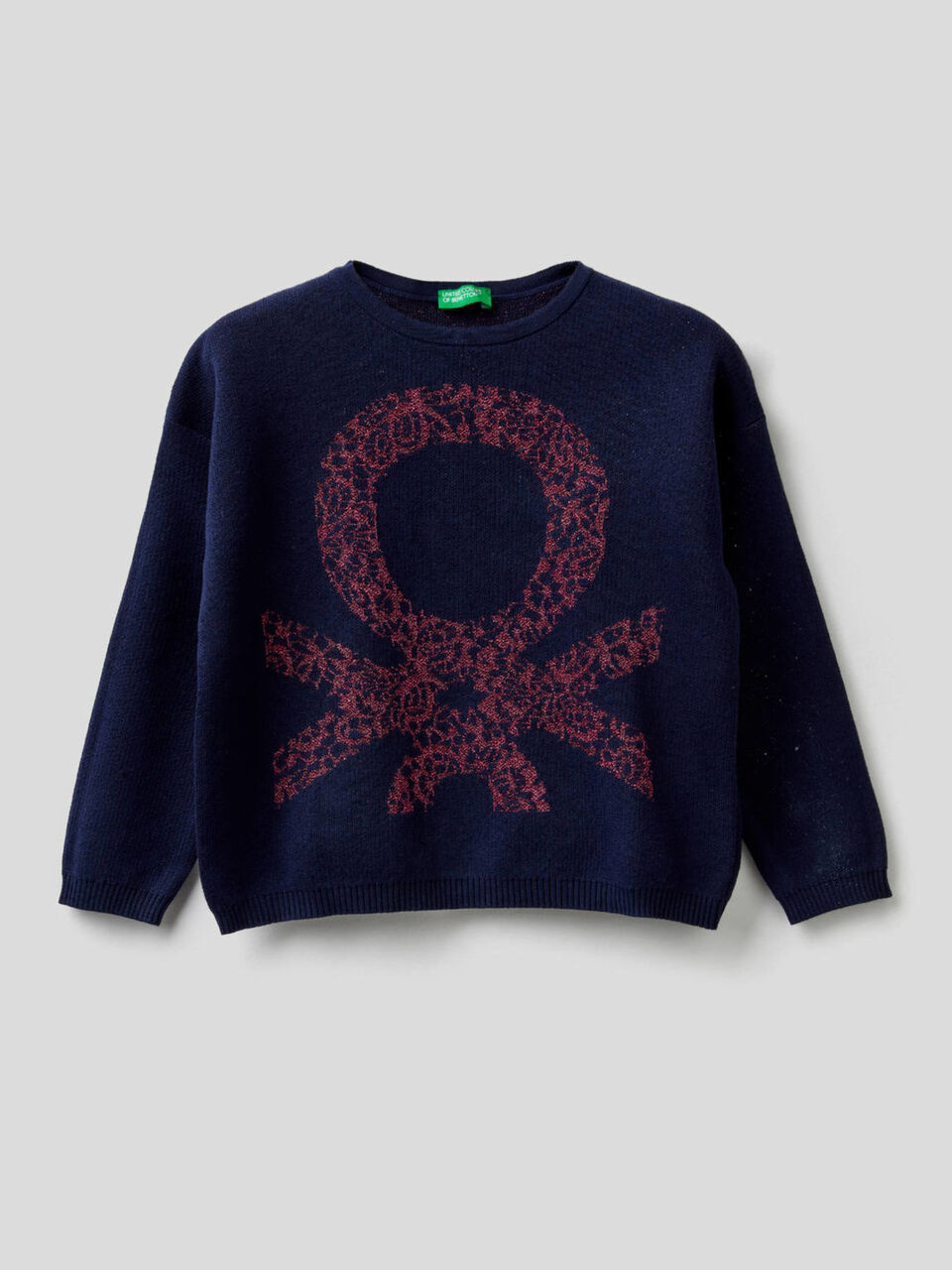 Maglia boxy con intarsio image number 1