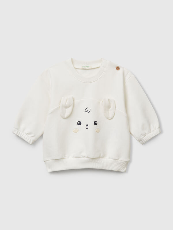 Sweatshirt mit Stickerei und Patch Newborn