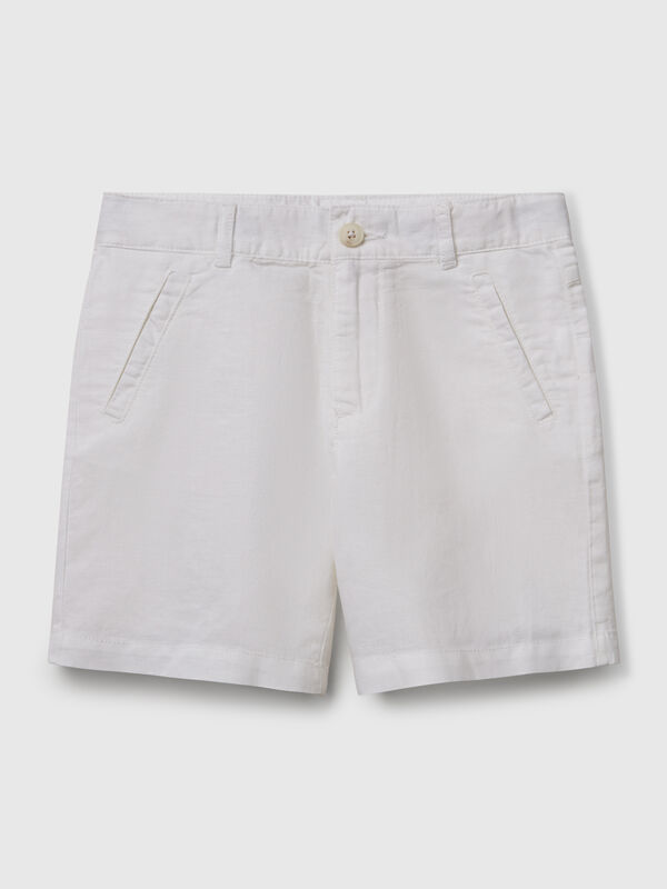 Shorts in misto lino Bambino